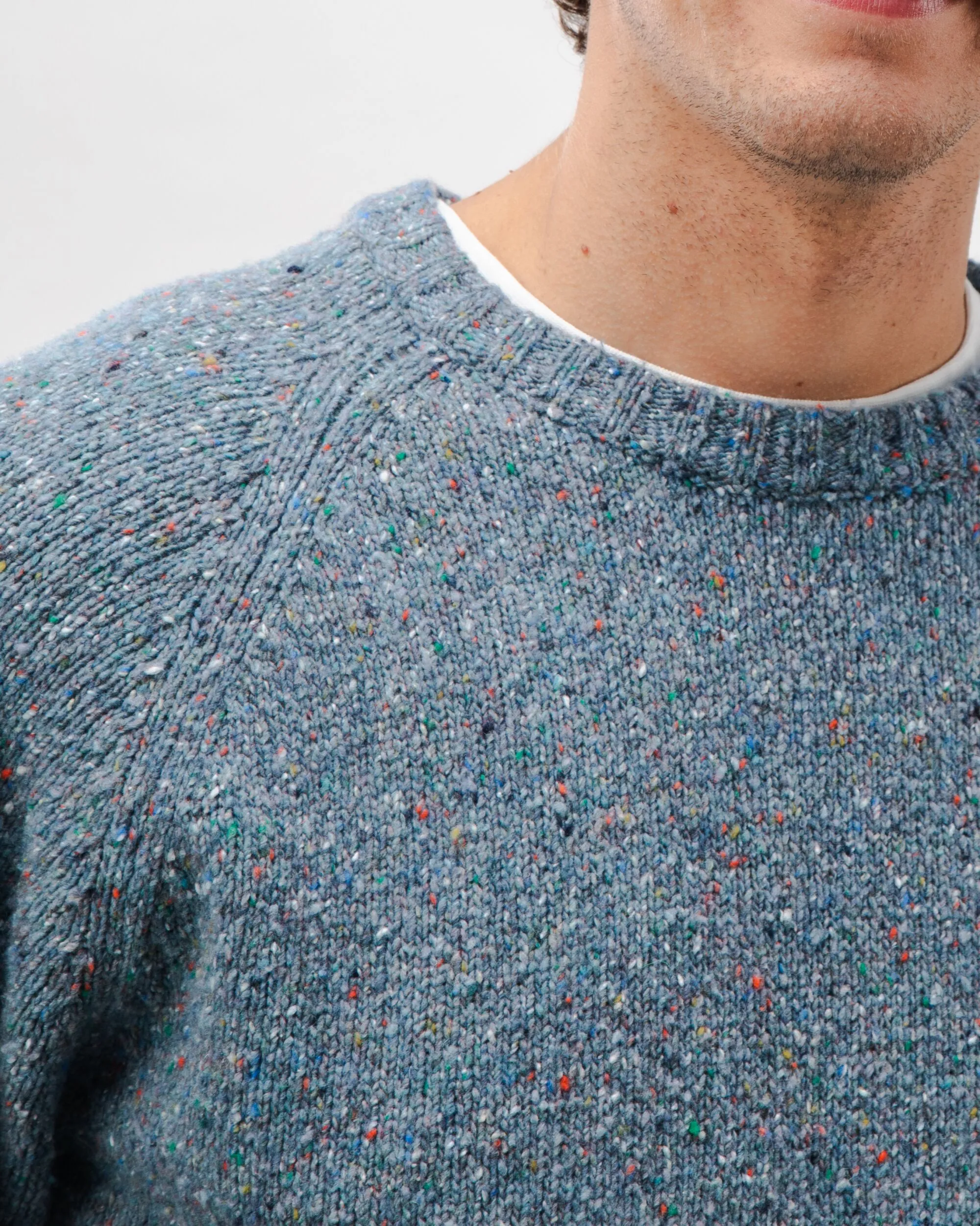 Puzzle Raglan Wool Sweater Dark Grey Comfy Design Active Fit