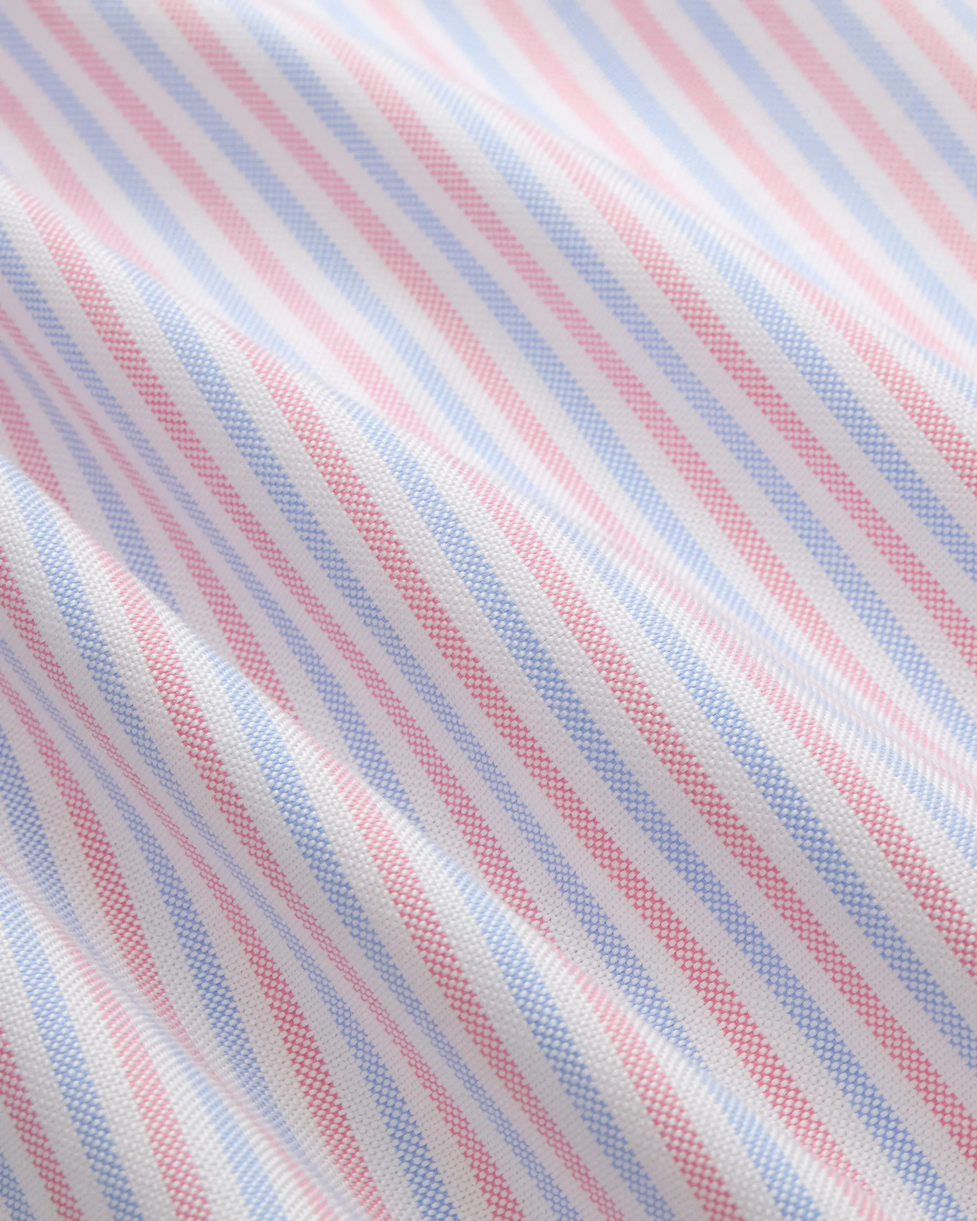 Made-in-USA Blue & Pink Alternating Stripe Oxford Dress Shirt - Classic Fit Essential Piece