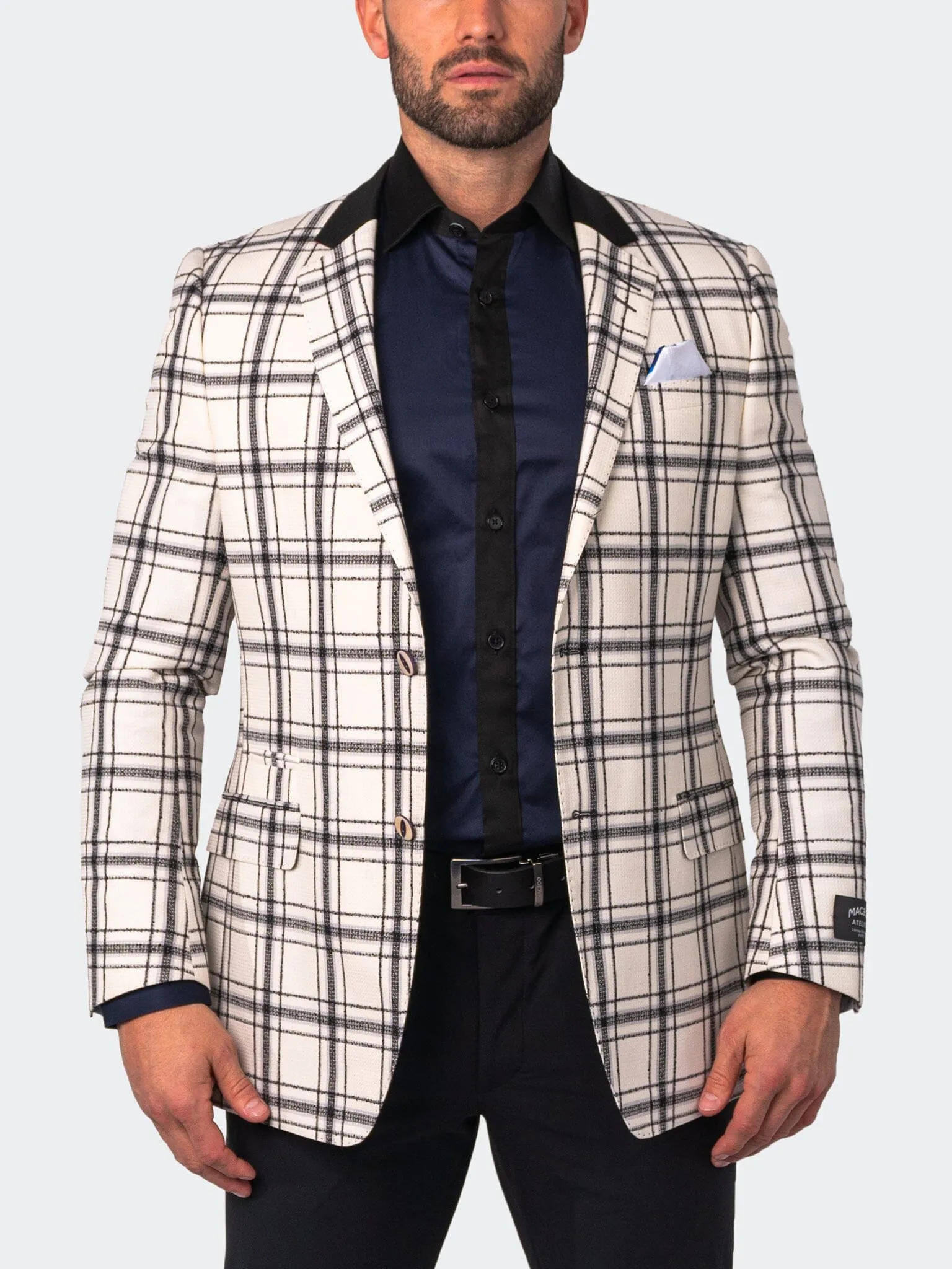 Comfort Fit Design Cozy Design Blazer Socrate Evo SpringCheck White