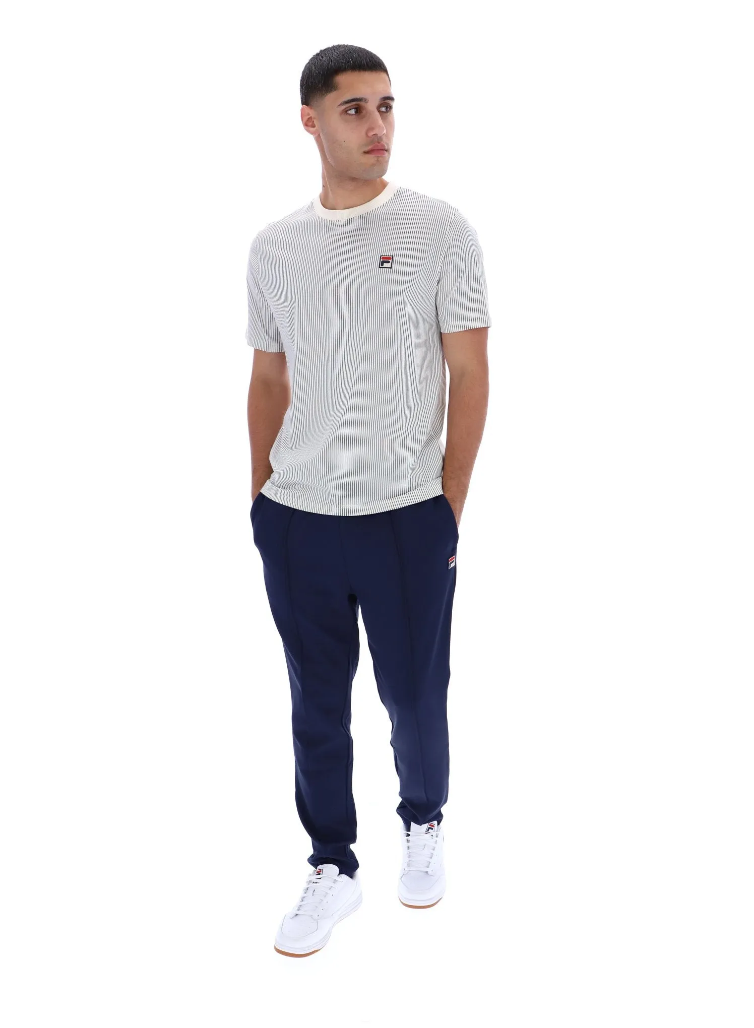 Soft and Stretchy Streetwear attitude Nilo Printed Pinstripe T-Shirt