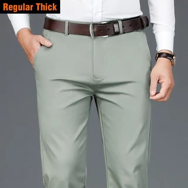 Anti Friction Lining Breathable mesh design West Louis? Classic Style Business Fashion Cotton Pants