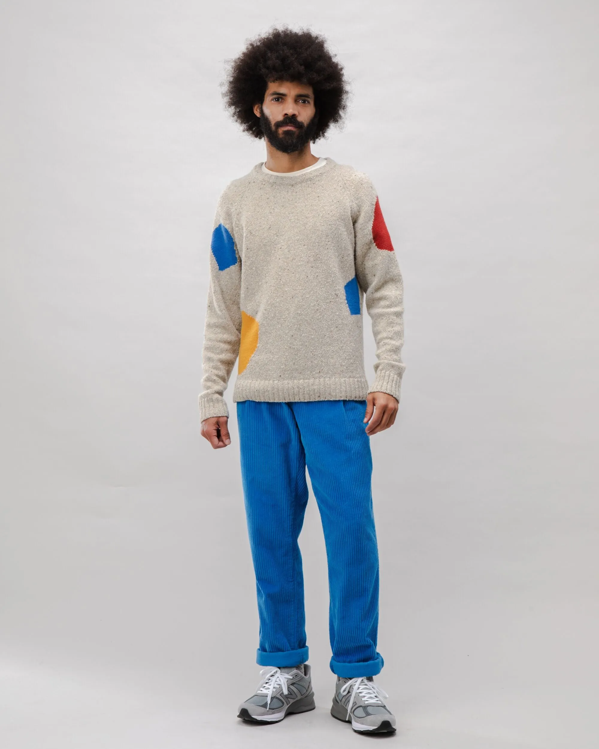 Daily Active Geo Raglan Wool Sweater Melange