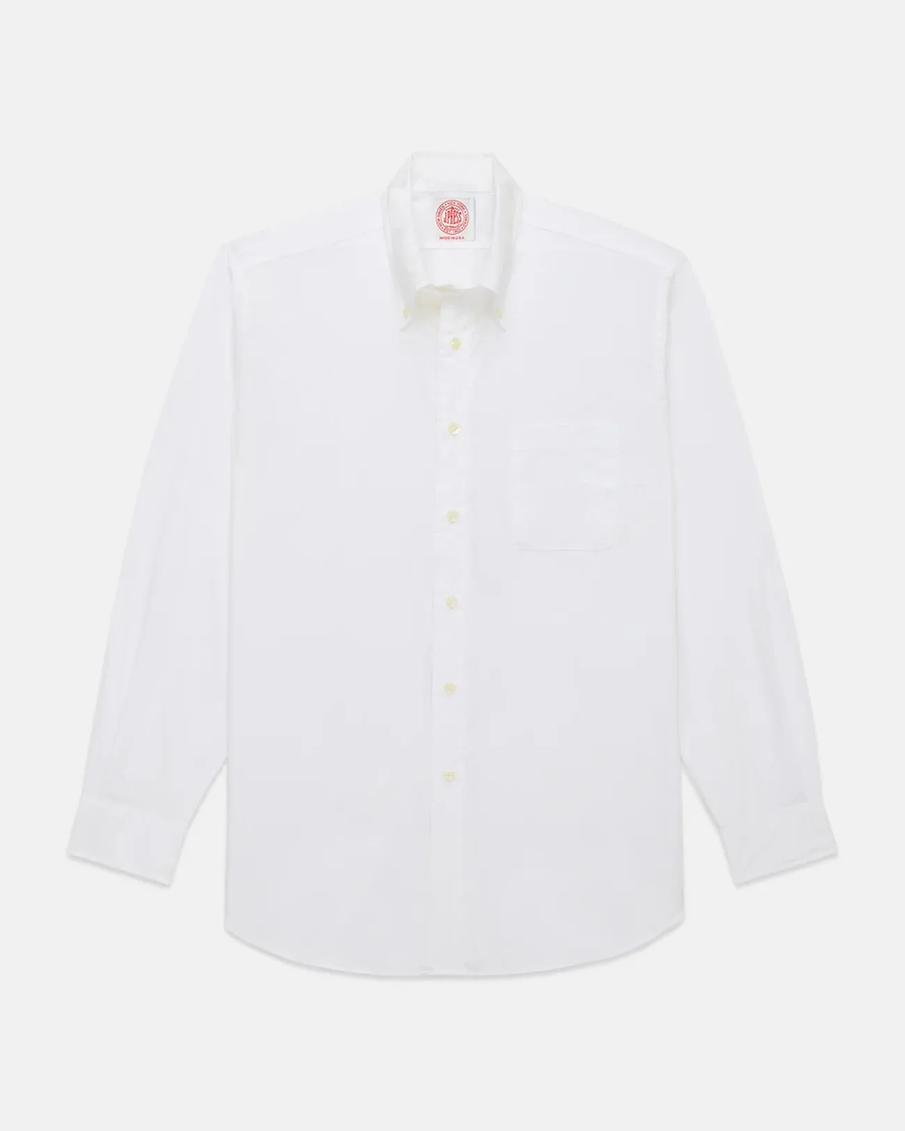 Made-in-USA Broadcloth Button-Down Shirt - Classic Fit Pure Cotton