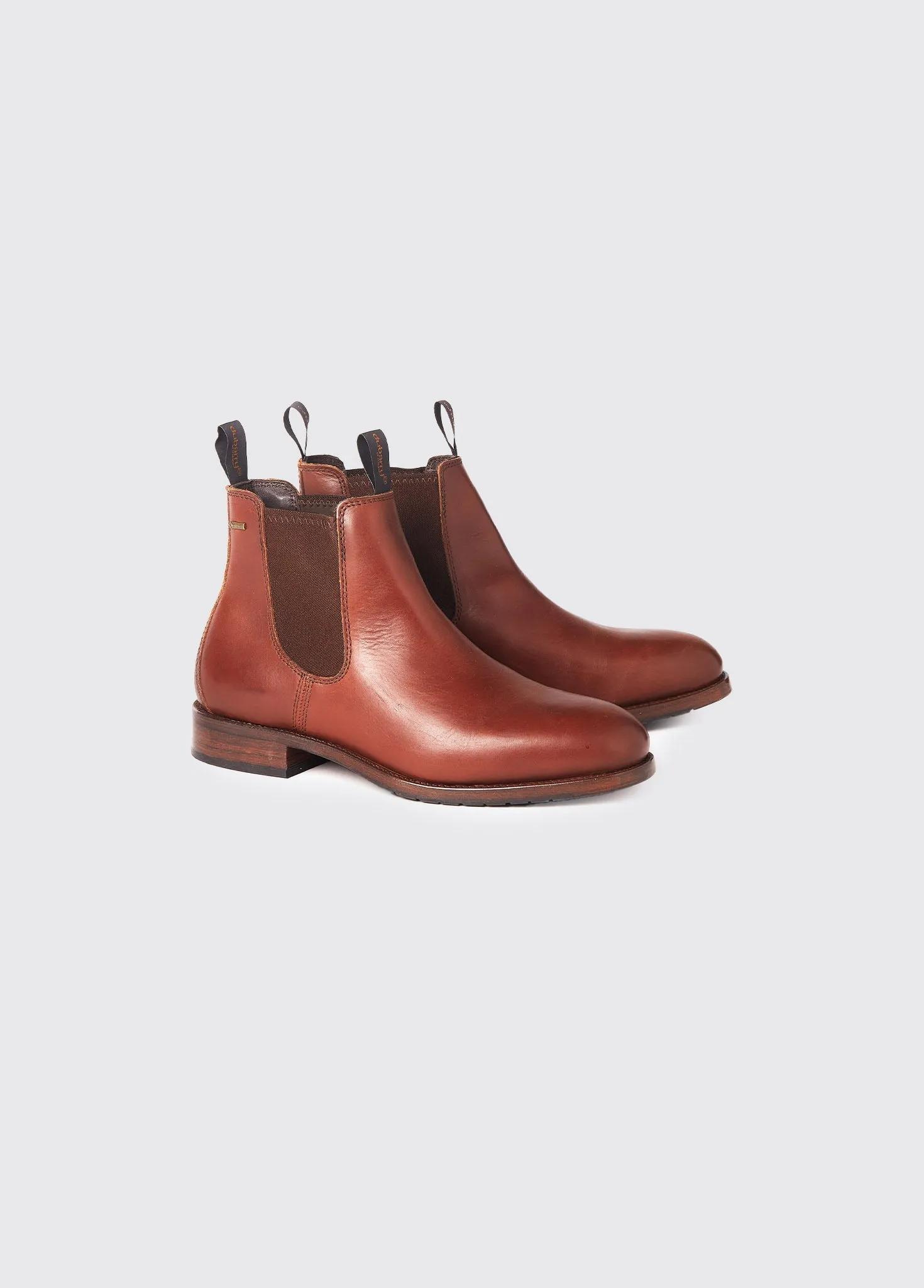 Kerry Leather Soled Chelsea Boot - Chestnut Quick Pull Noise Reducing Sole