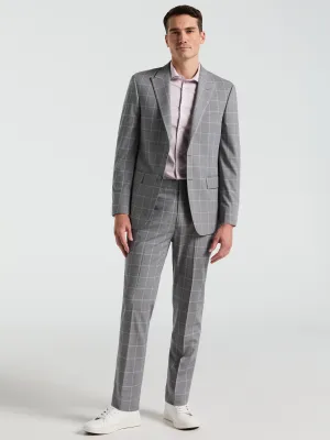 Slim Fit Windowpane Pattern Suit Pant ExtendedSizeRange