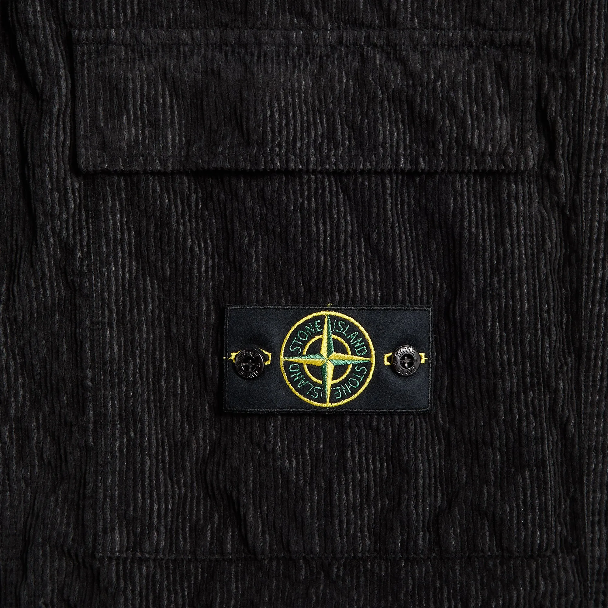 Machine washable Stone Island Wrinkled Corduroy Trousers - Black
