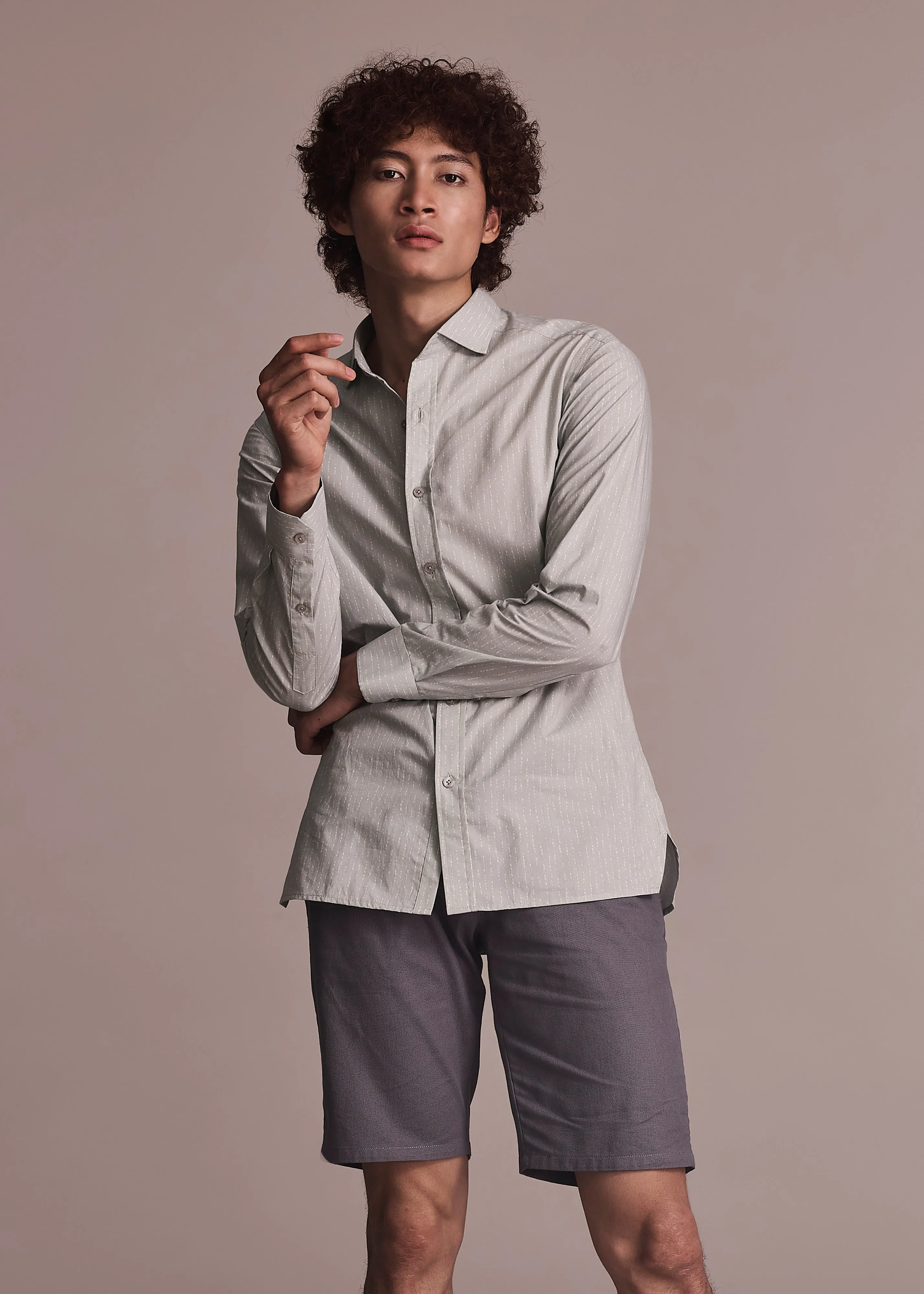 nylon blend Gusseted Crotch Design MAHOGANY - DENIM