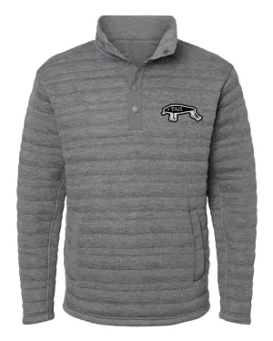 Quilted Henley Pullover Camouflage Soft Touch Fabric