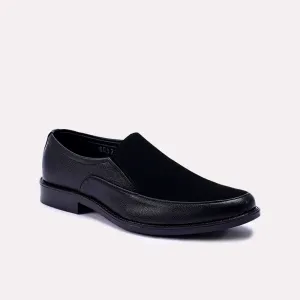 Quincy Black Formal Velvet Shoes 0111111 Special Shade Light Arch
