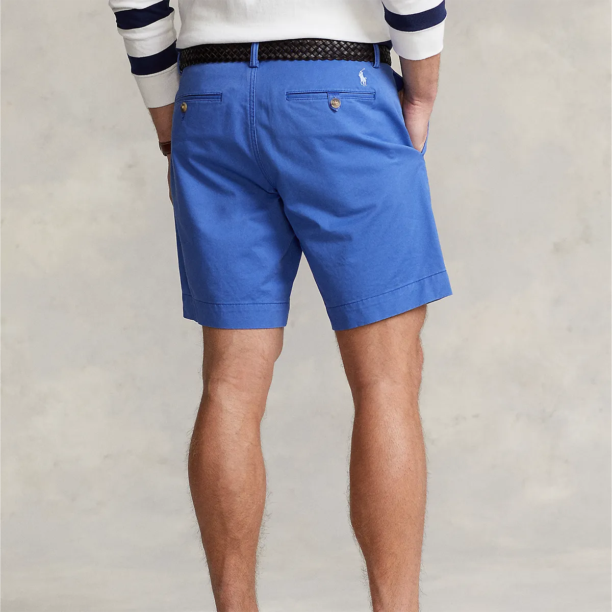 Ralph Lauren - Straight Fit Bedford Short in Blue Quick Comfort Fit Regular Fit