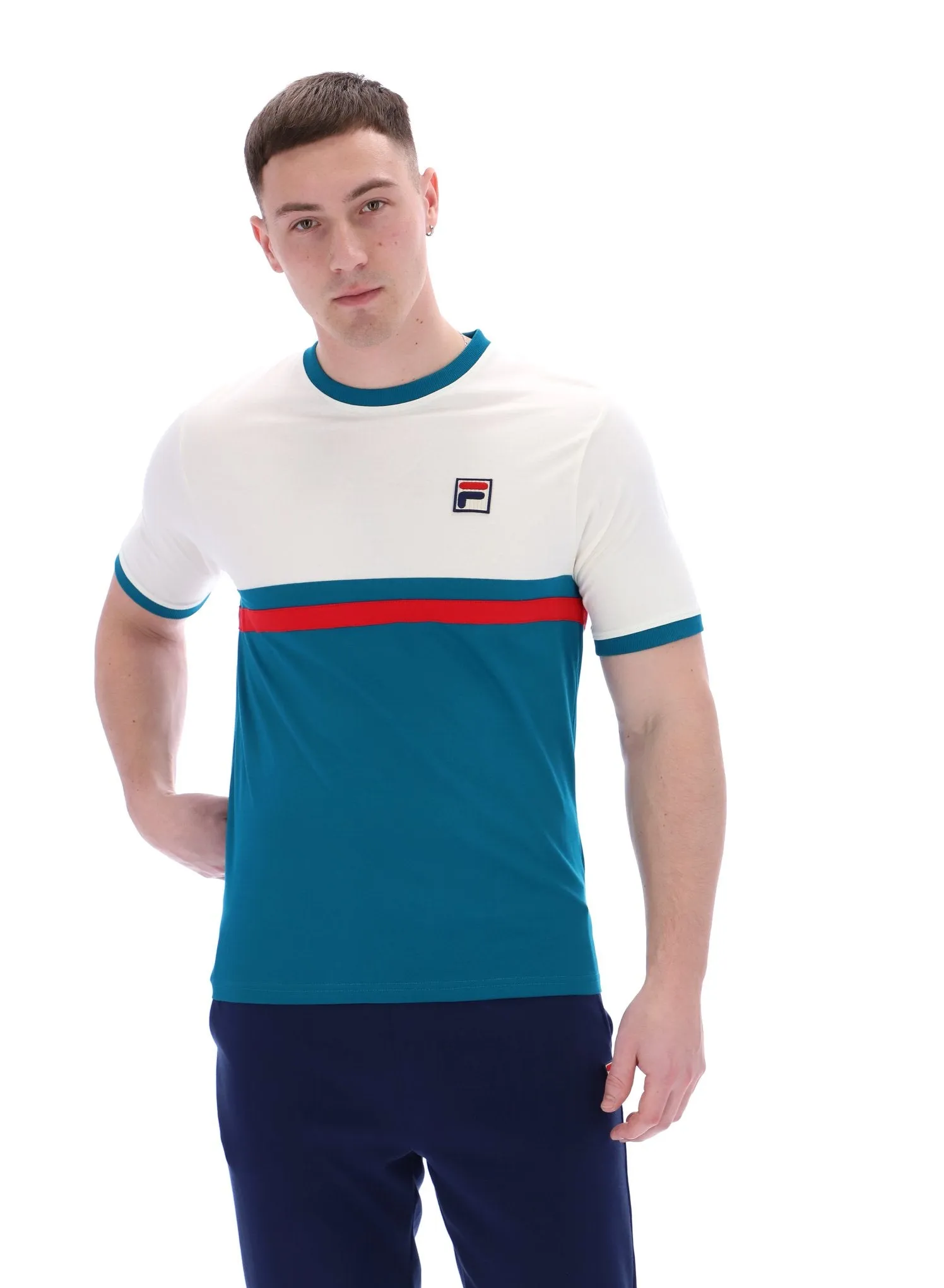 Randy Contrast Rib T-Shirt Breathable Layer Fit Comfort Apparel