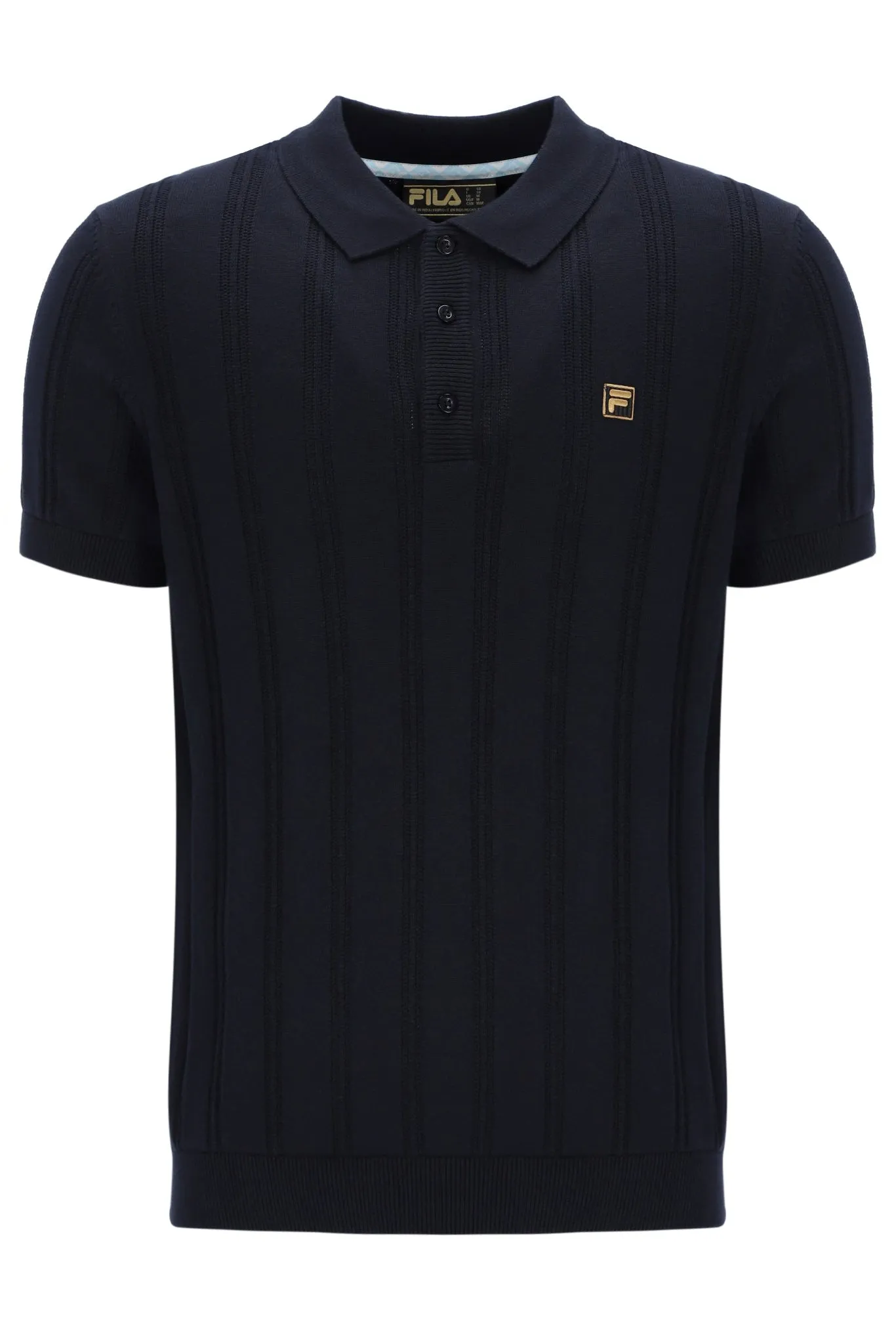 yoga clothing Kennedy Textured Stripe Knit Polo