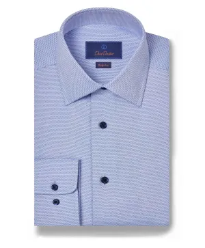 RBSP10004423 | Blue Micro Dobby Dress Shirt Abrasion Resistant Edging Fashionable Look