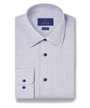 RBSP11802464 | Blue & Berry Textured Dobby Dress Shirt Active Fit
