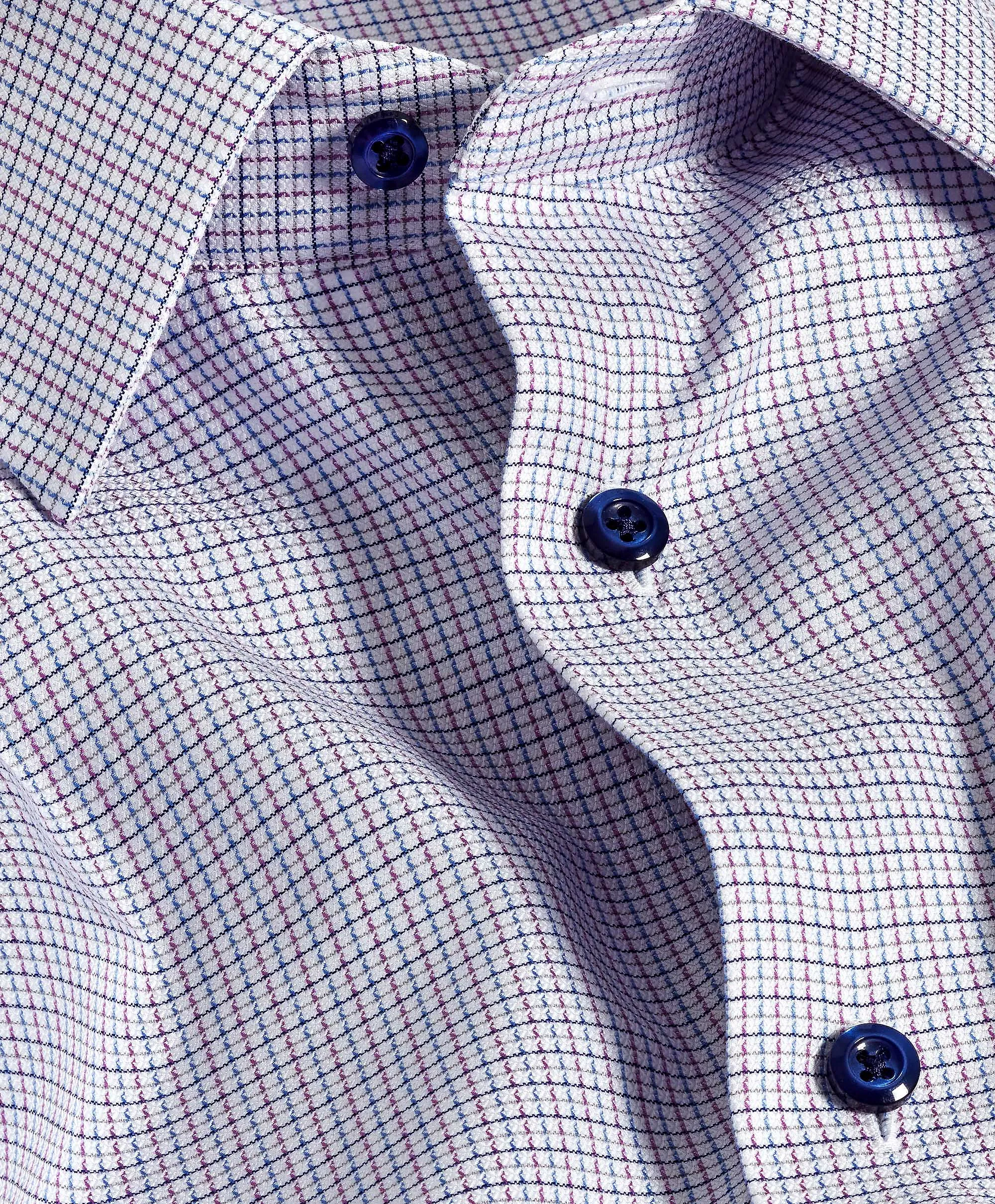 Versatile Design Regular Fit RBSP11802464 | Blue & Berry Textured Dobby Dress Shirt