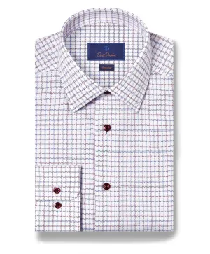 Workwear Option RBSP11808464 | Blue & Berry Textured Check Dress Shirt