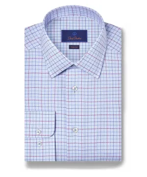 RBSP11812436 | Sky & Merlot Twill Check Dress Shirt Beach Wear crew neck