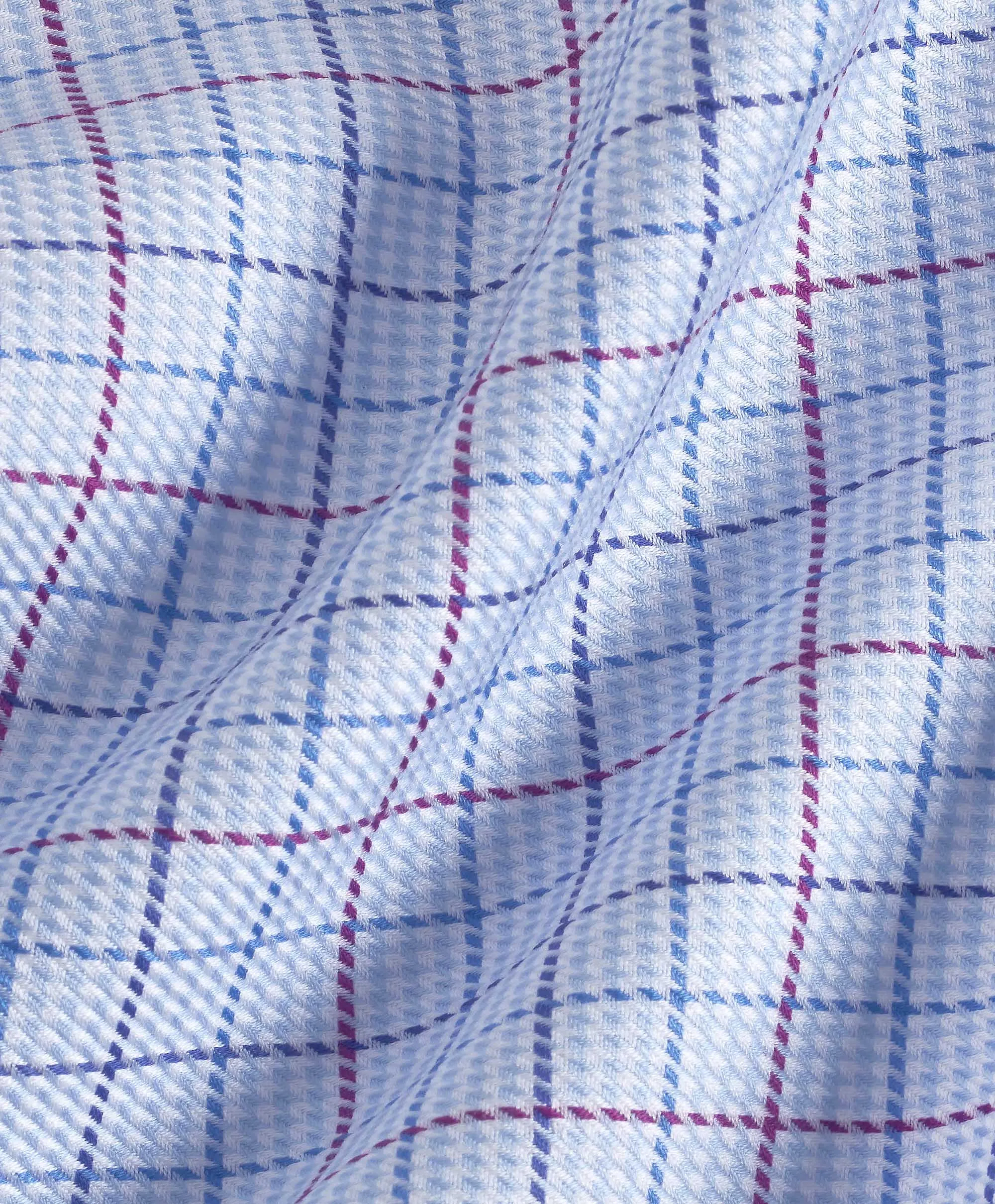 Multipurpose Utility All-Purpose Wear RBSP11812436 | Sky & Merlot Twill Check Dress Shirt