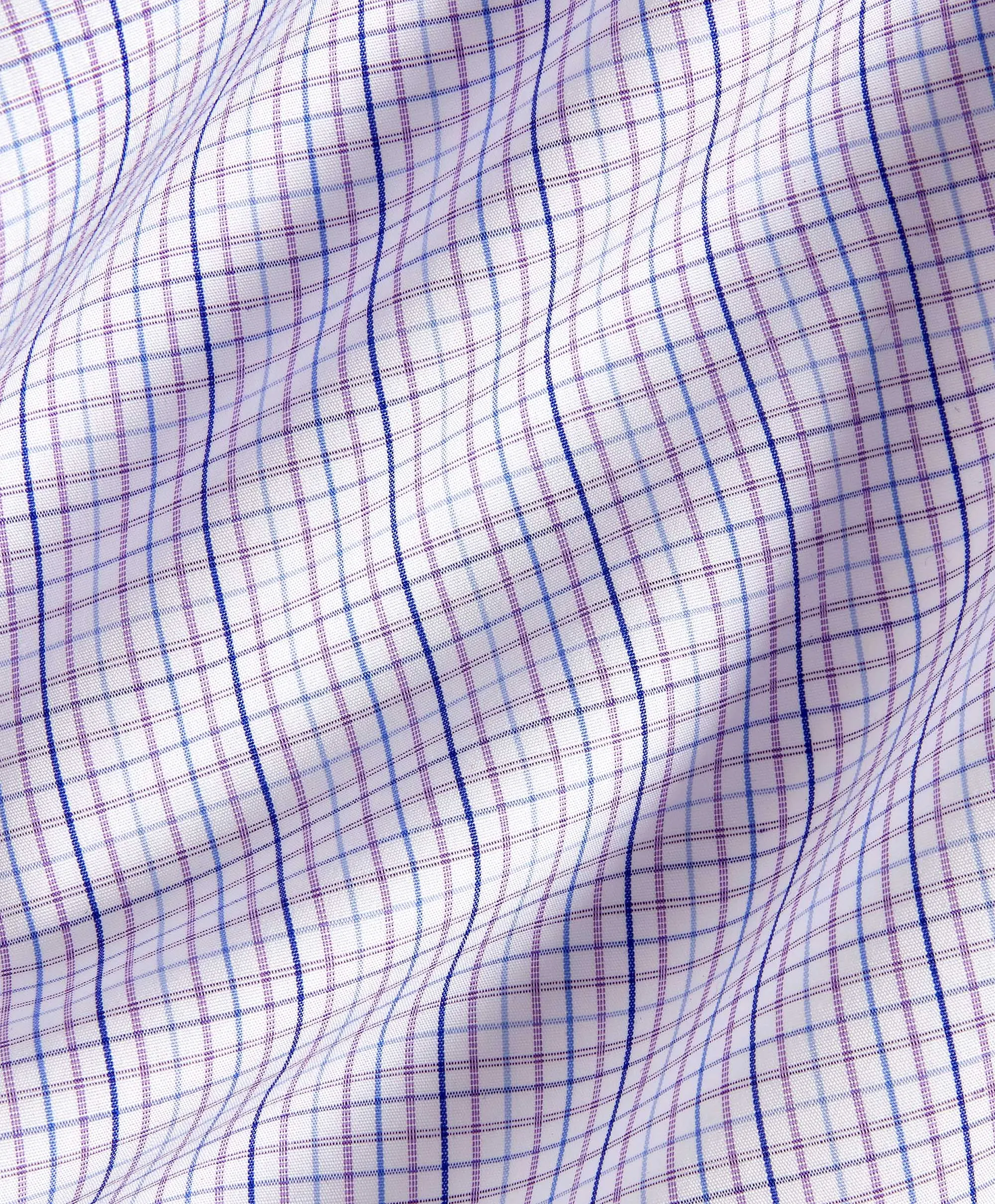 Sweat-Absorbing RBSP11817588 | Purple Multi Poplin Check Dress Shirt