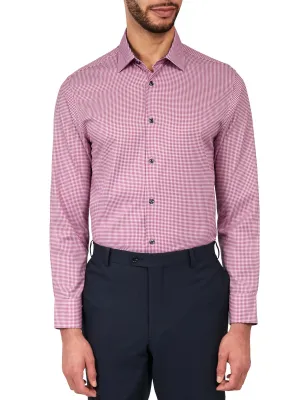 RED GINGHAM PERFORMANCE DRESS SHIRT Sporty Appeal