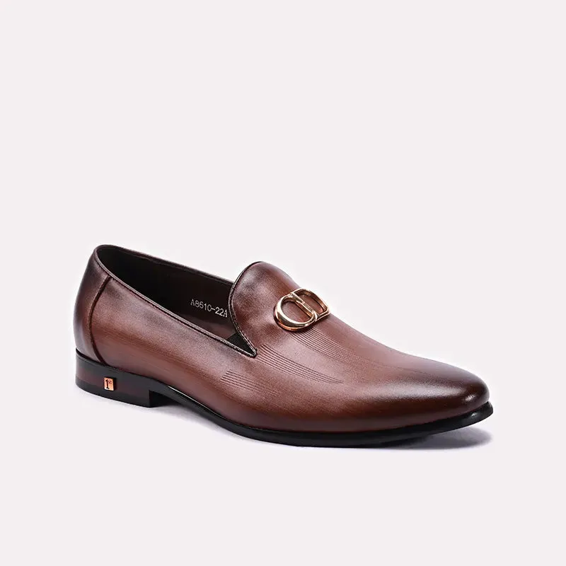 Brown Formal Shoes 0111381 Canvas Material