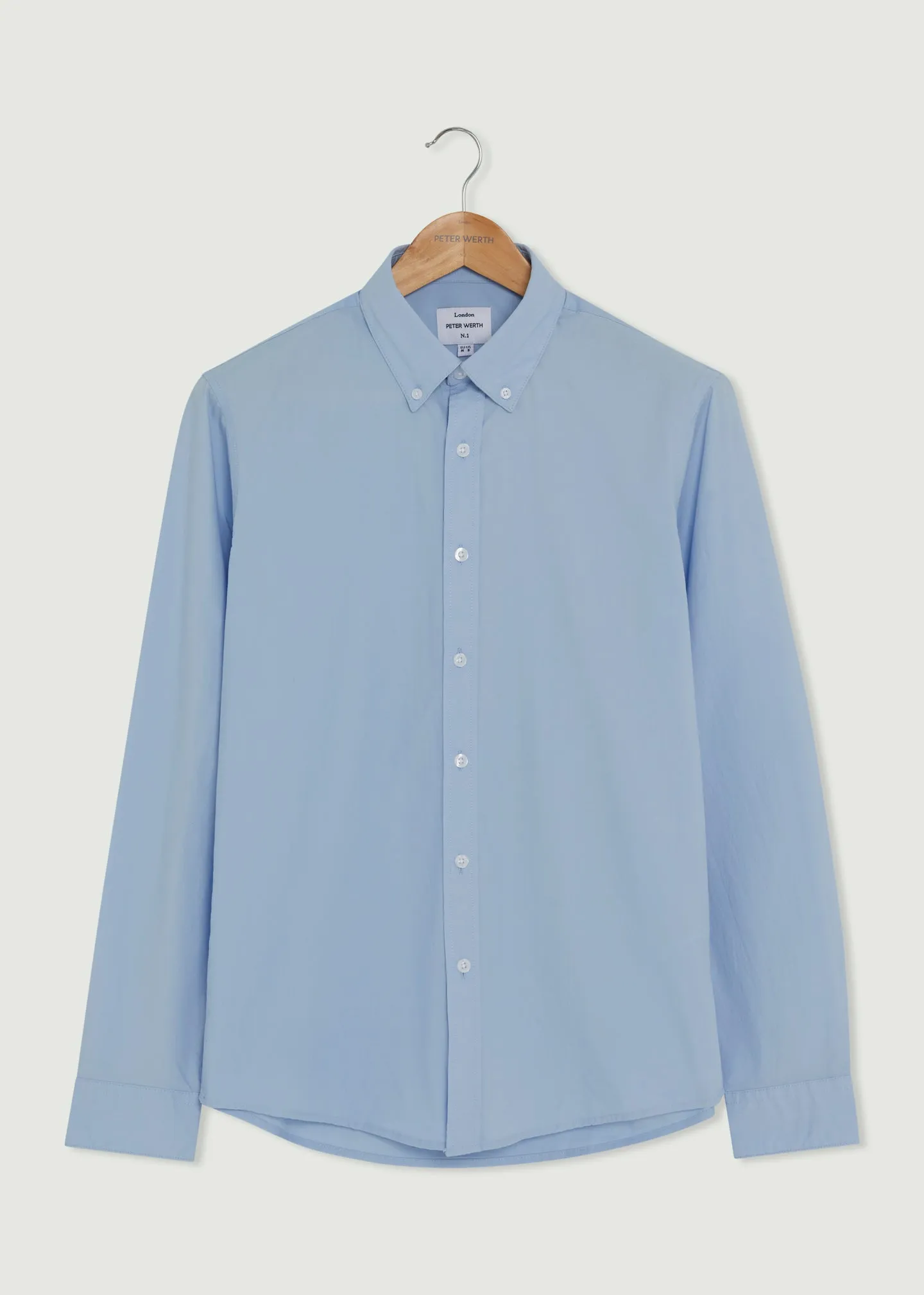 Peak Long Sleeve Shirt - Light Blue AntimicrobialCoating