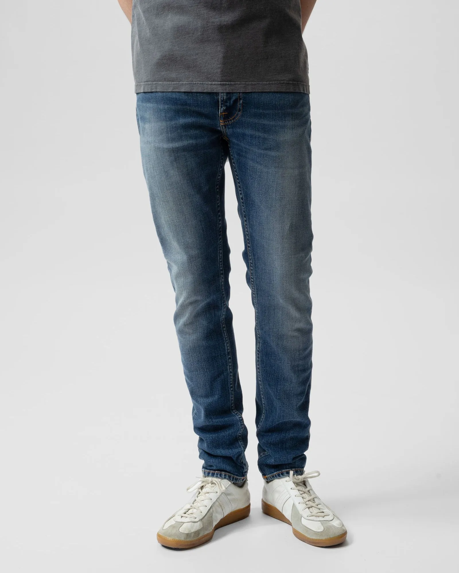 Nudie Lean Dean Slim Tapered Mens Jeans - Blue Dawn Comfy Silhouette