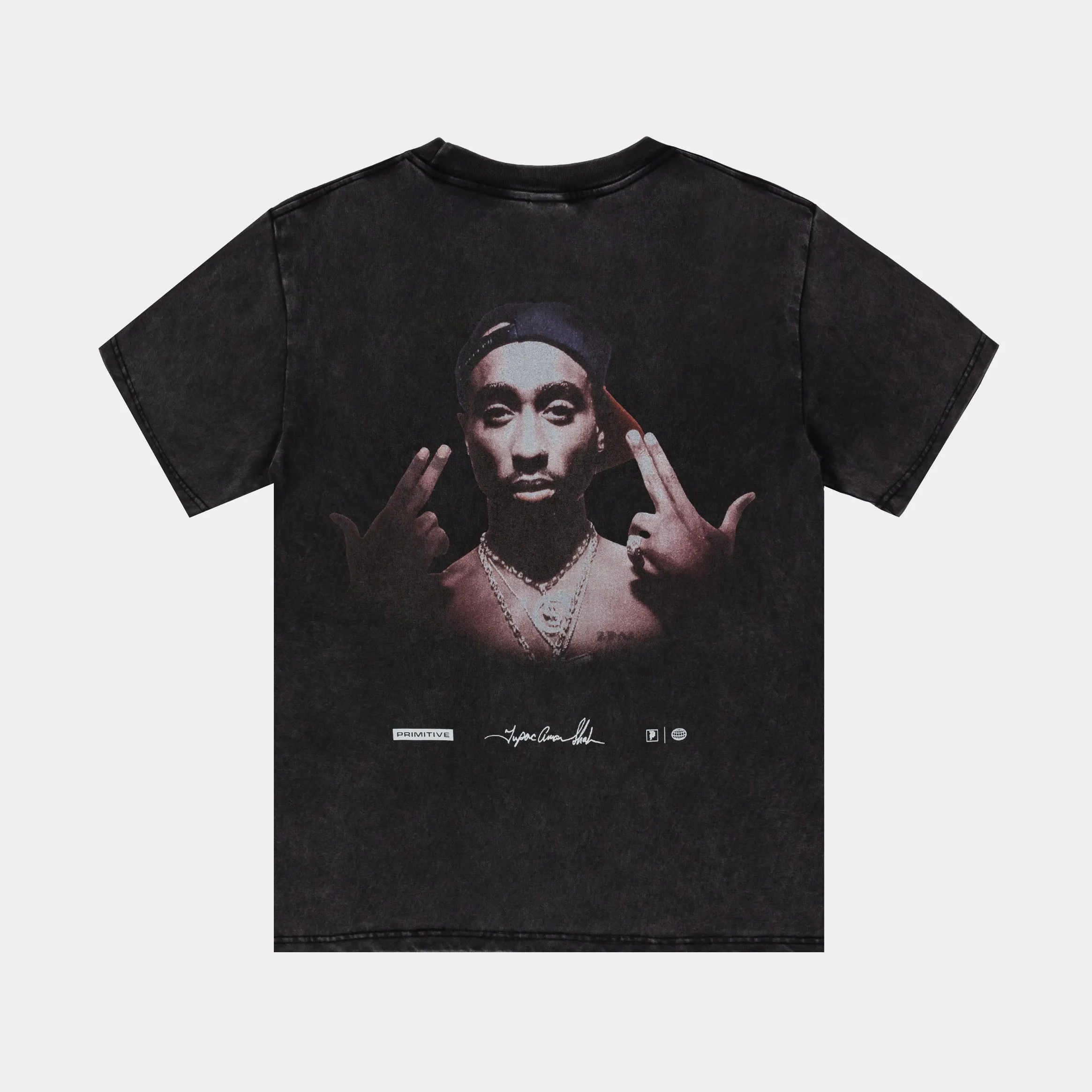 Tupac Stay Up Here Mens Short Sleeve Shirt (Brown/Black) Lightweight Fashion