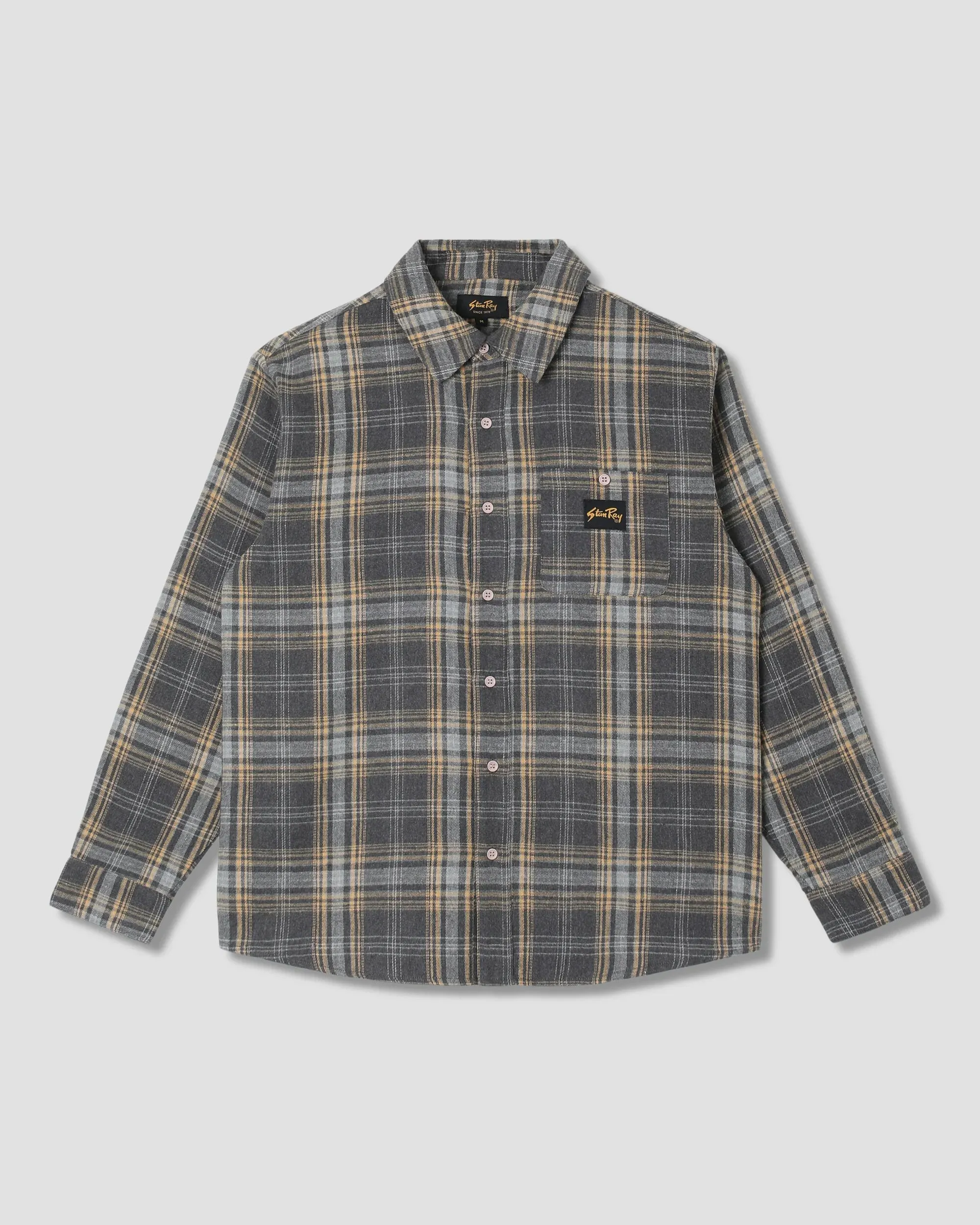 Stan Ray Flannel Shirt Charcoal Snug feel Thermal regulation