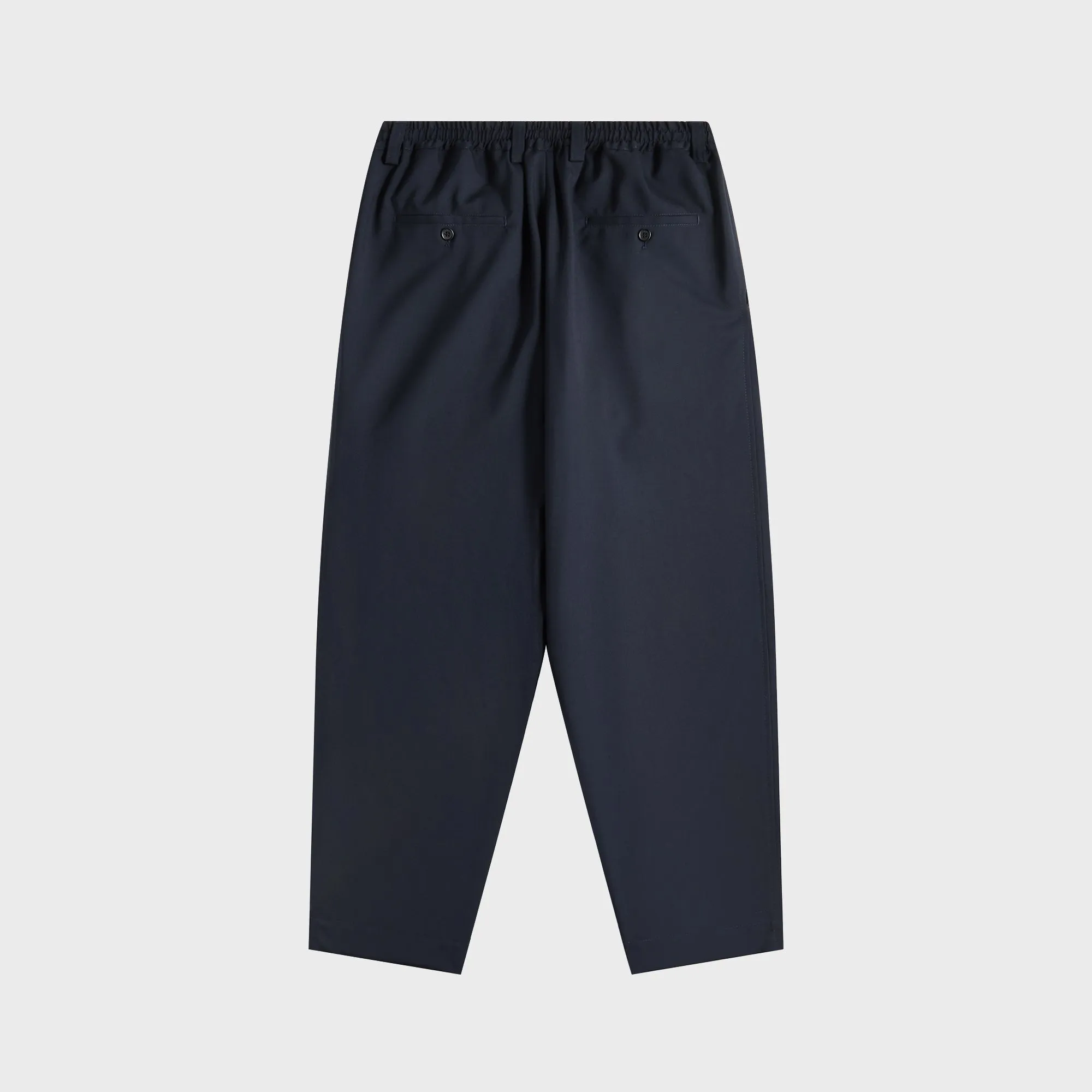 Marni Tropical Wool Cropped Drawstring Trousers - Blue / Black Snug Waist