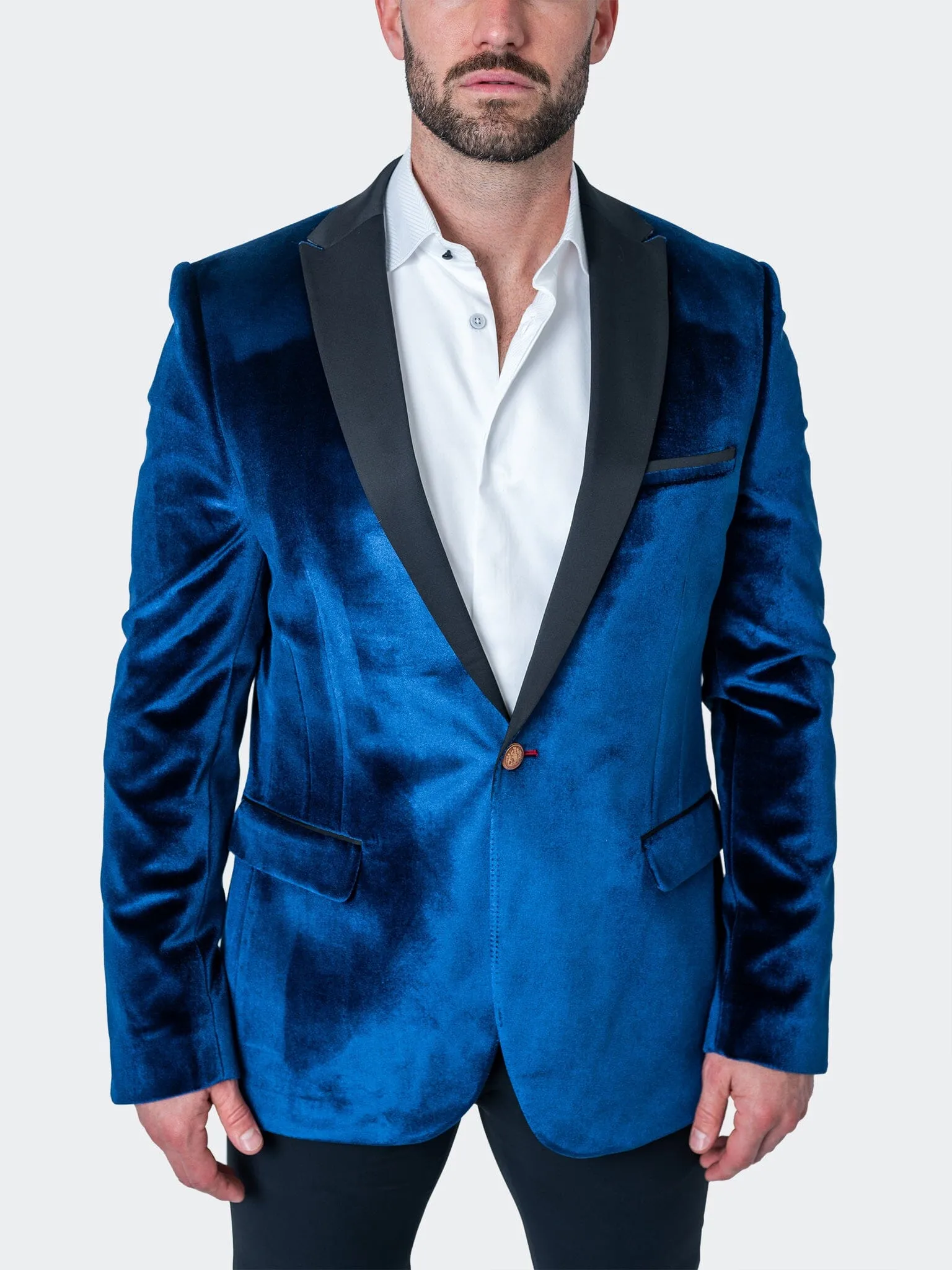 Blazer Tesla Velvet Blue Basic Layers Snag Proof Surface