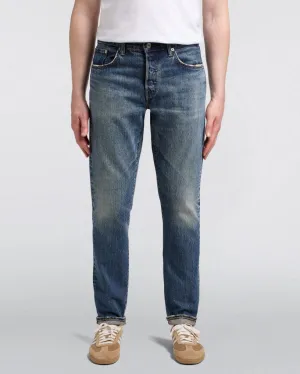 Edwin Made In Japan Regular Tapered Mens Jeans - 14oz Kurabo Recycled Red Selvage Denim / Blue Mid Dark Used Casual Edge