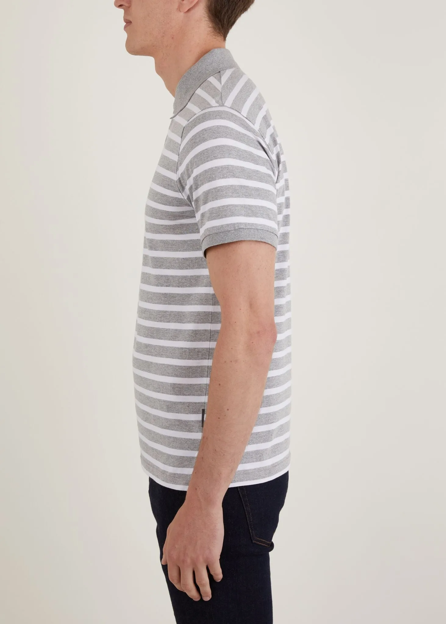 Gresley Polo Shirt - Grey/White Effortless Fashion Comfortable Style