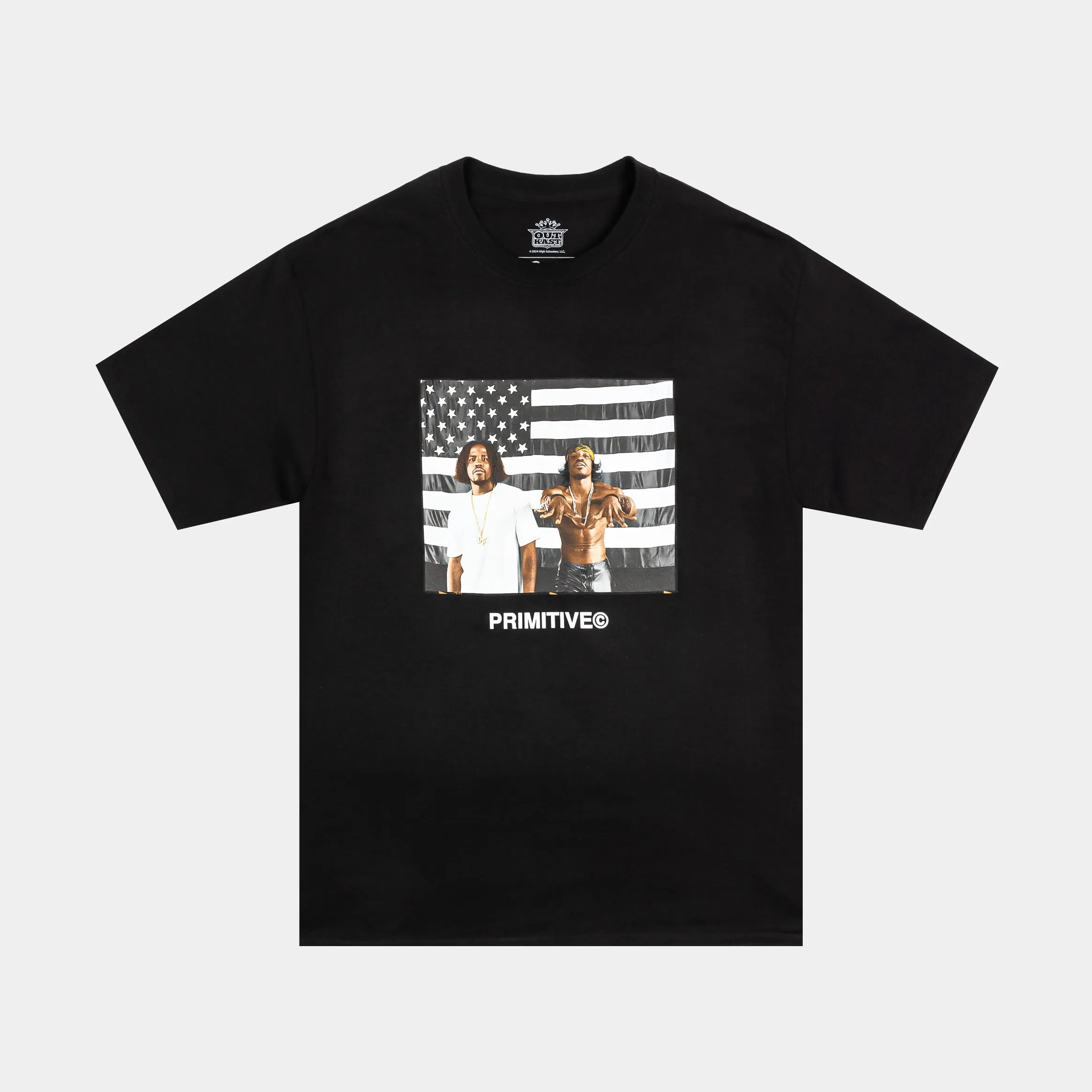 Outkast Graphic Mens Short Sleeve Shirt (Black/White) Comfy Active Fit Simple and Relaxed