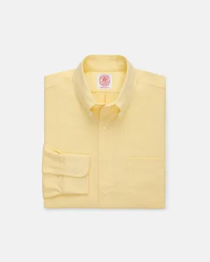 High-End Fabric Made-in-USA Yellow Oxford Cloth Button Down Shirt  - Classic Fit