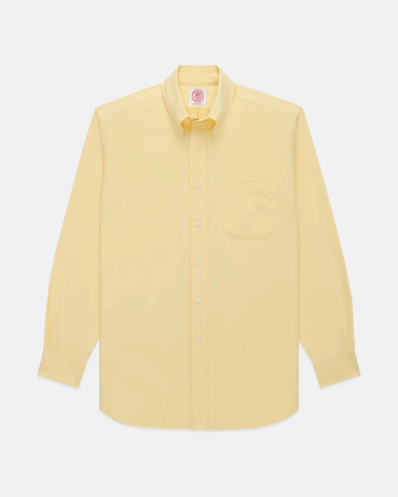 Made-in-USA Yellow Oxford Cloth Button Down Shirt  - Classic Fit Effortless Style