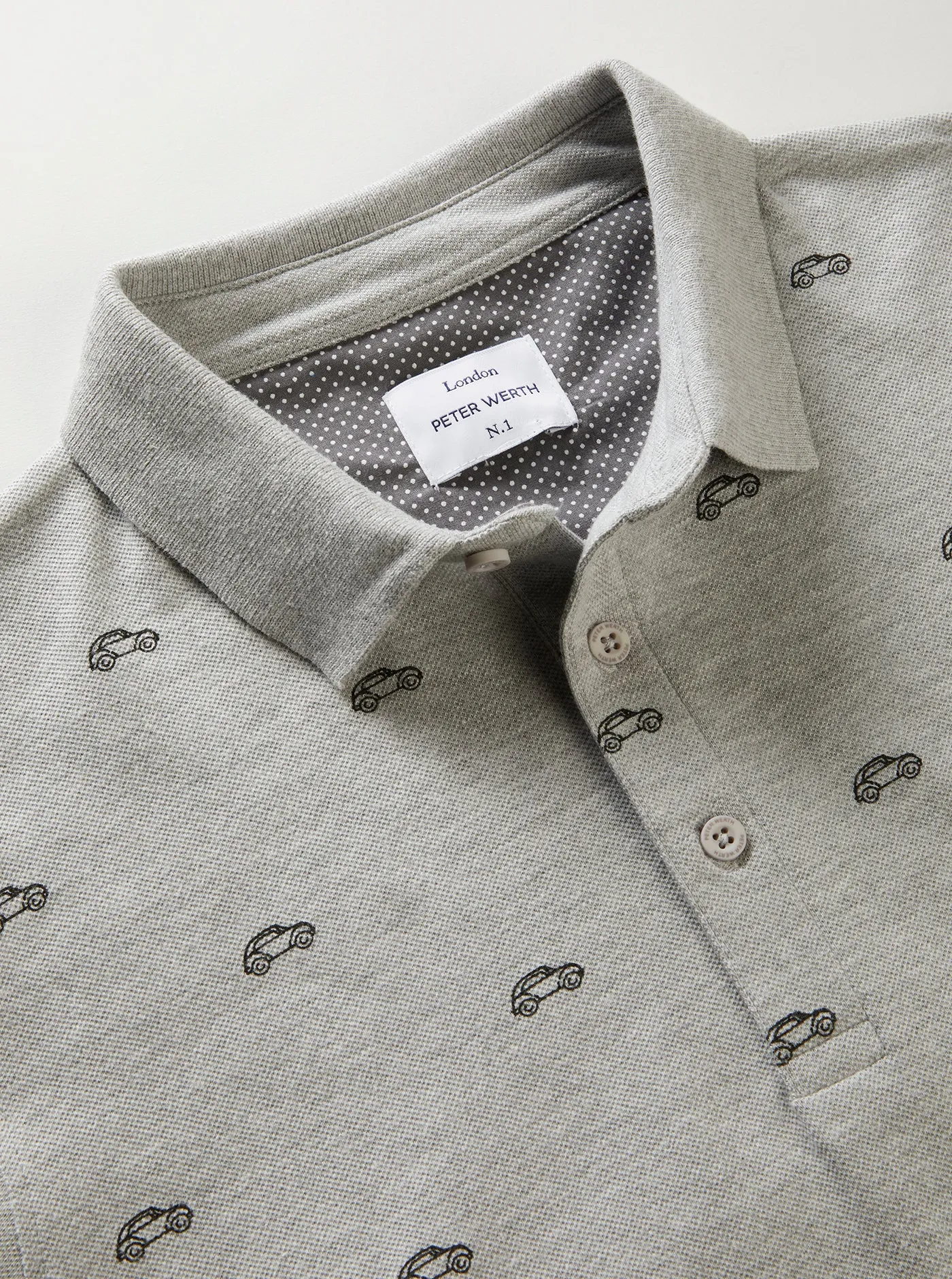 Morris Polo - Grey Marl Ergonomic Cut