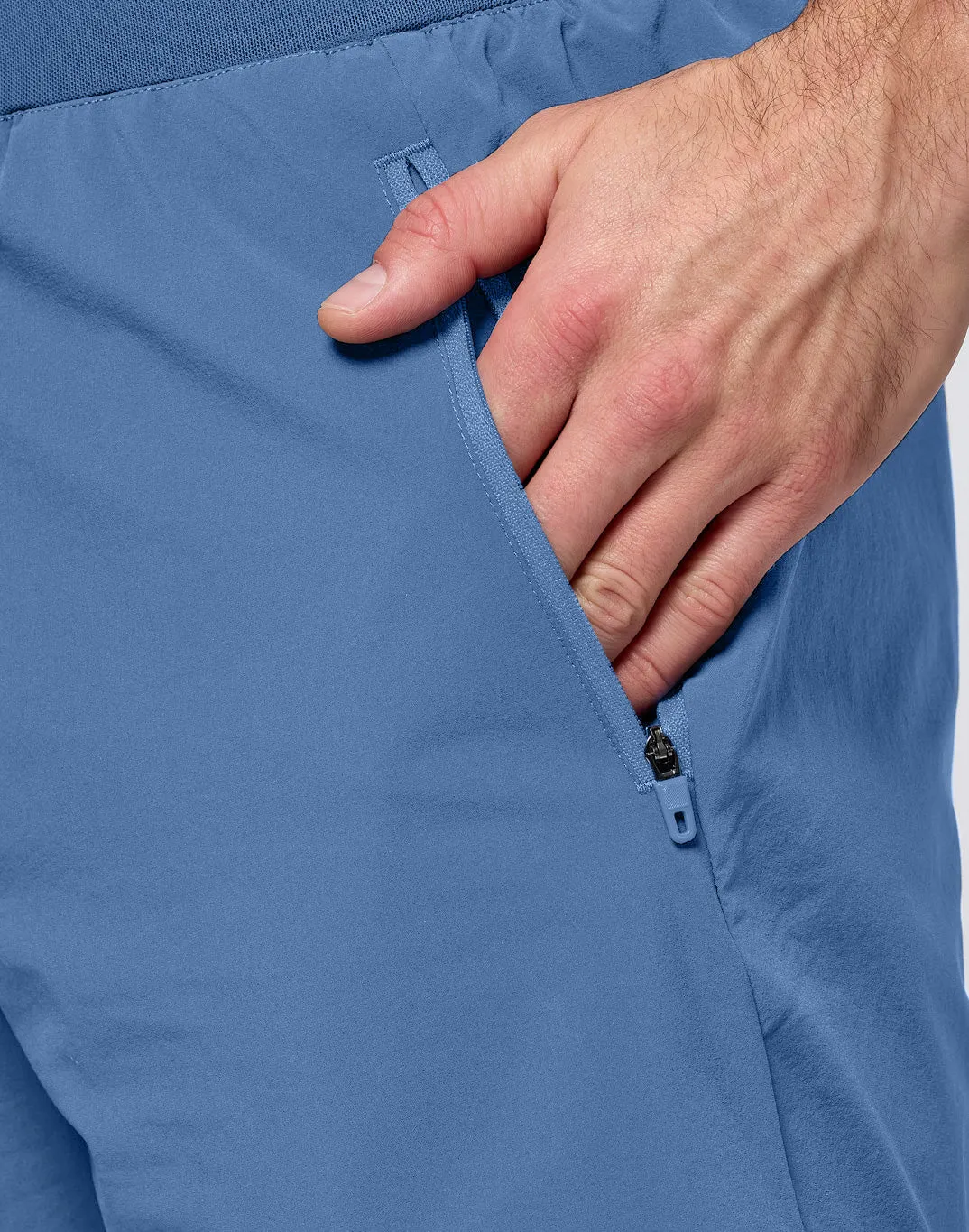 Flexible Waistline All Purpose Wear Relentless 7" Shorts in Oasis Blue