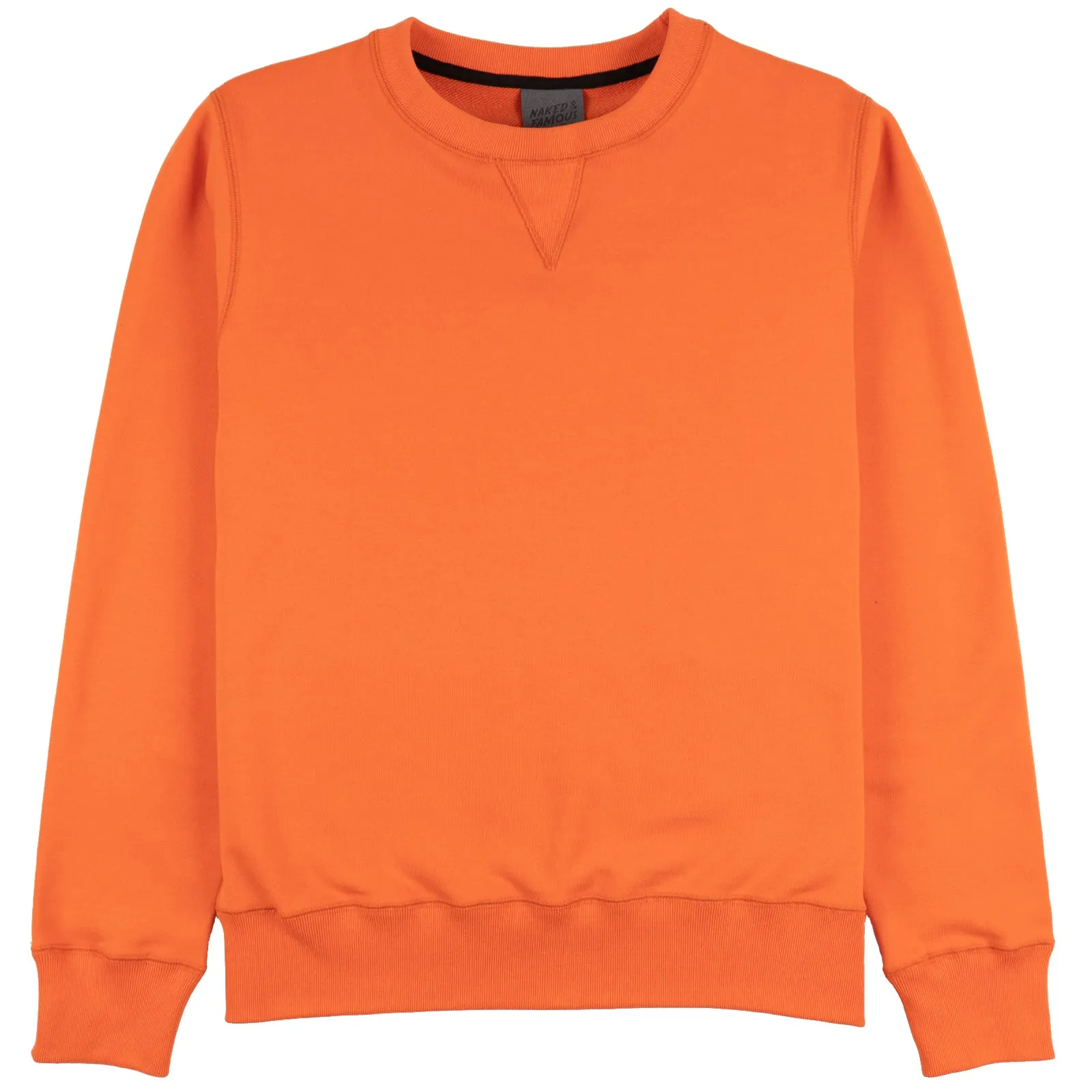 Buttoned Relaxing Wear Crewneck - Orange Terry
