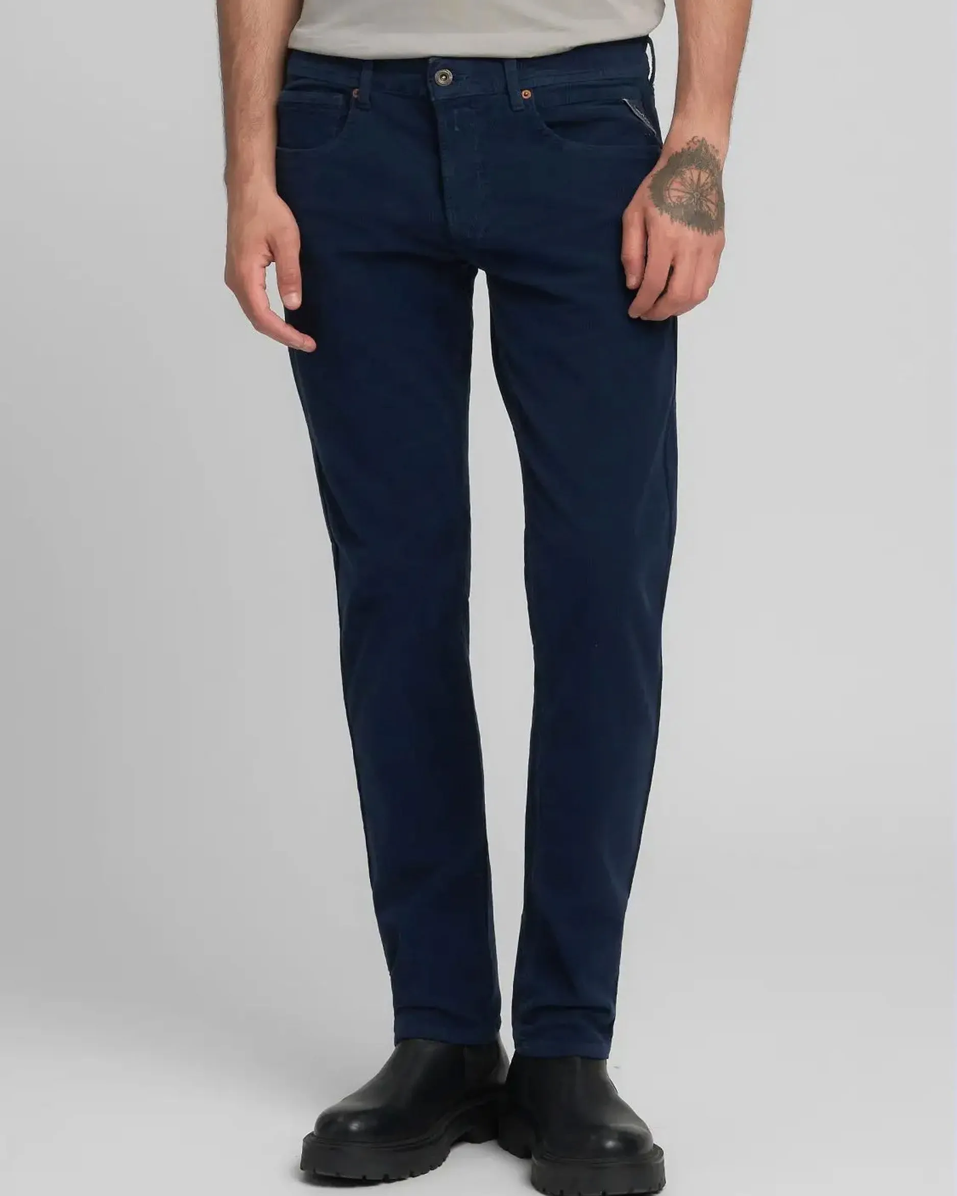 Party Look Weekend Warrior Replay Grover Straight Fit Mens Cords - Blue