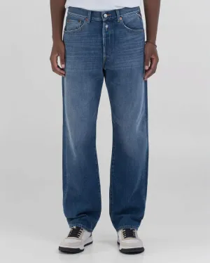 Replay M9Z1 Straight Fit Mens Jeans - Dark Blue Soft Date Night Street Fashion Essential Wardrobe