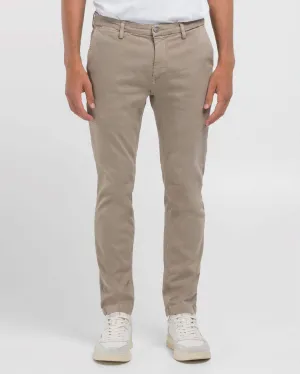 Fashionable Fit No Fade Look Replay Zeumar Hyperchino Colour XLITE Slim Mens Jeans - Sand