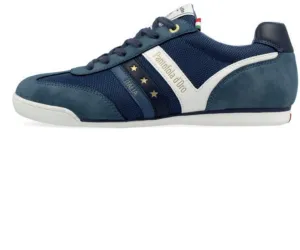 ID24526-Pantofola Vasto Denim Blue Genuine Leather Upper Island Step