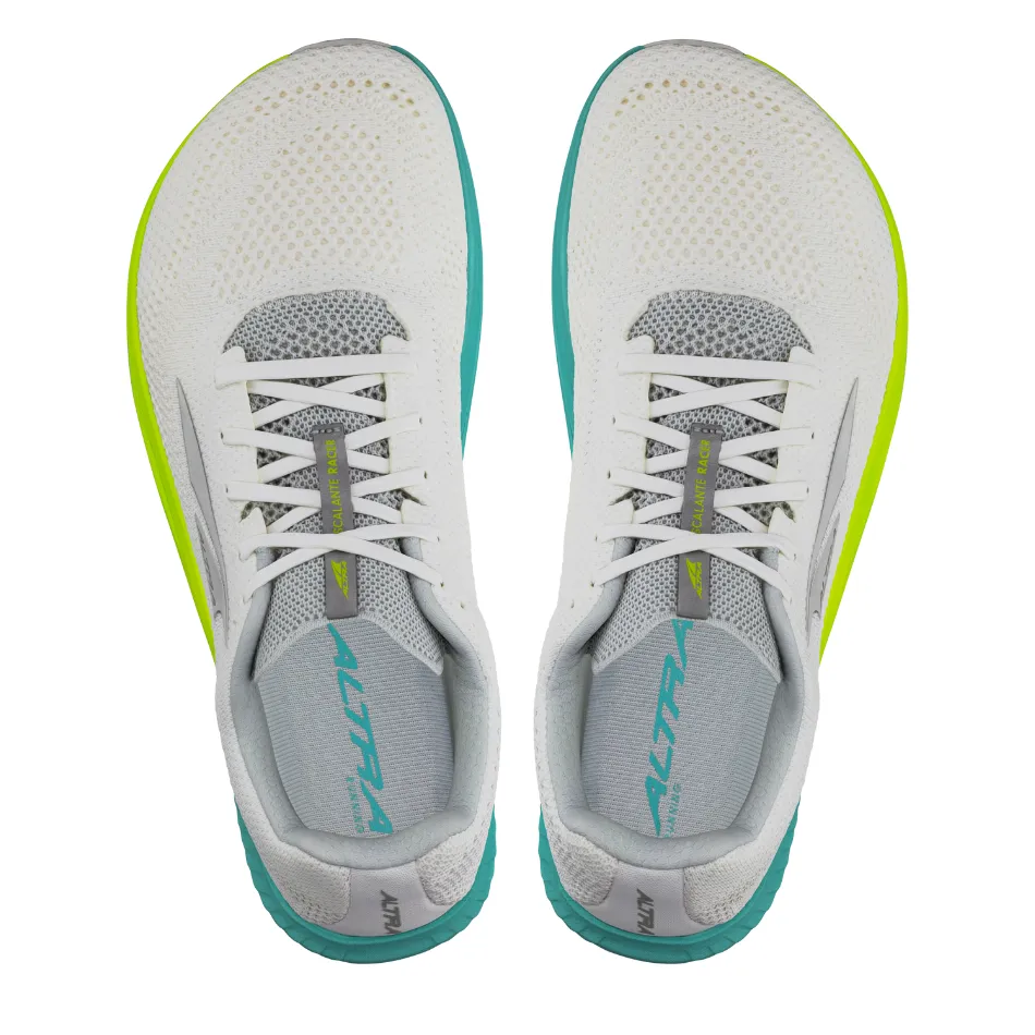 Altra Men's Escalante Racer 2 Running Shoes in White/Lime AW25 Enhanced Energy Transfer Bright color selection
