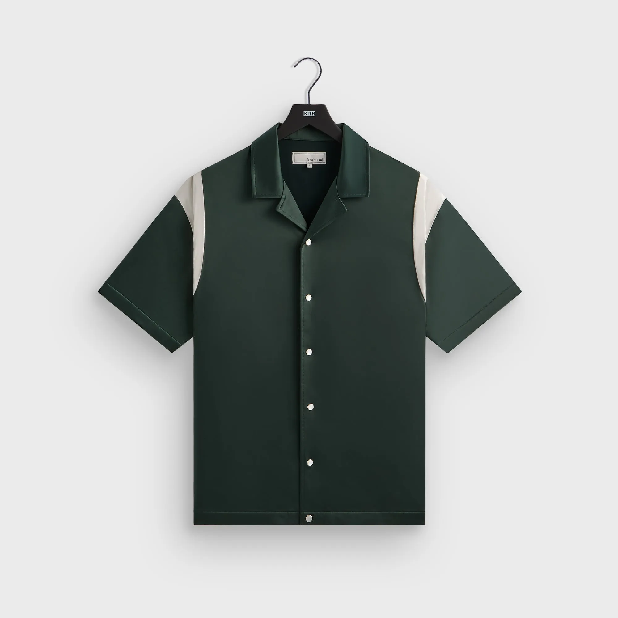 &Kin Washed Satin Landon Souvenir Shirt - Stadium Double Buttons
