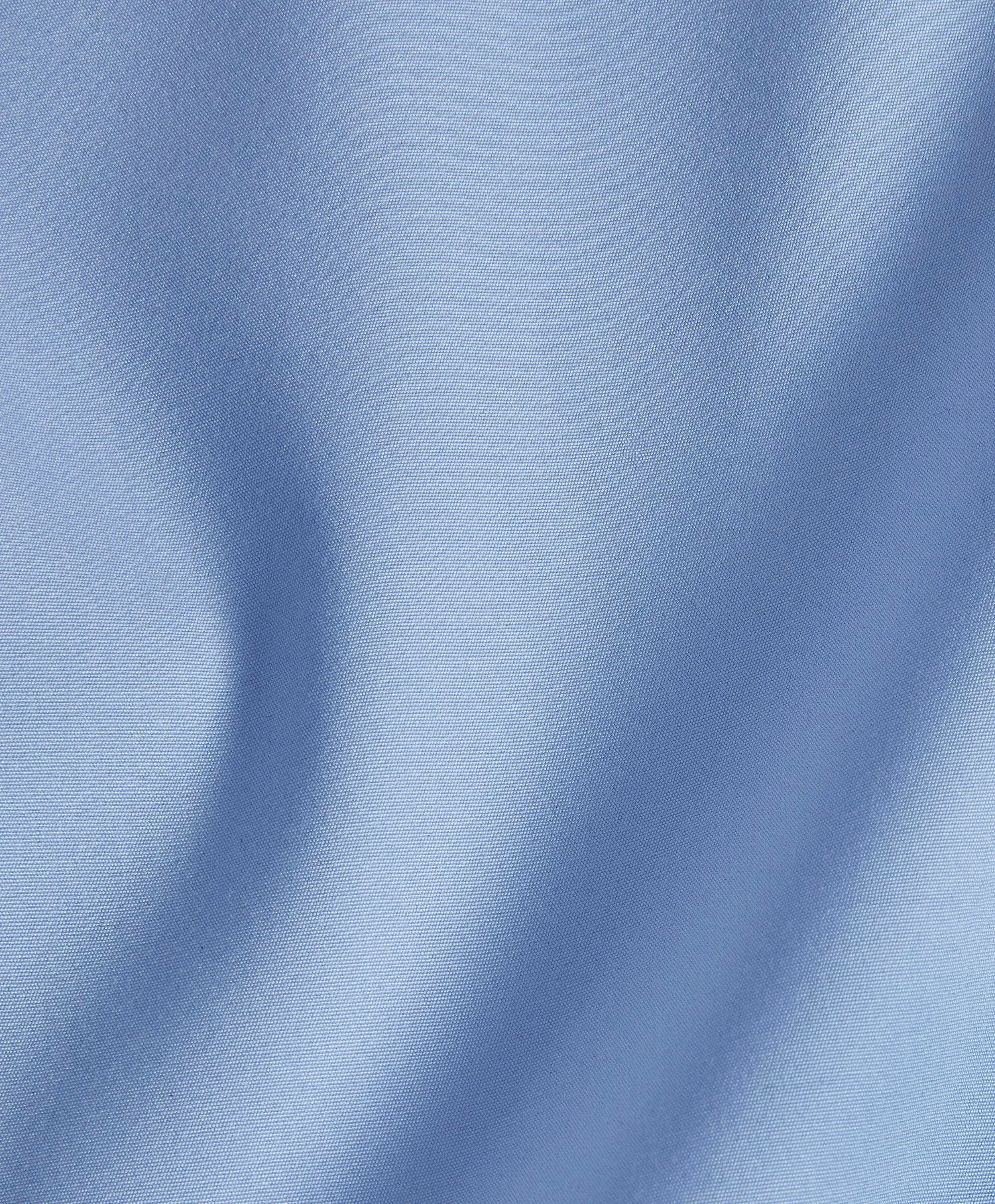 RFCSP6110423 | Blue Broadcloth French Cuff Dress Shirt Reinforced Collar