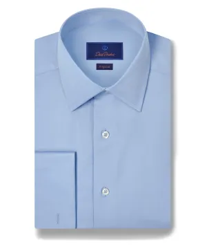 RFCSP6110423 | Blue Broadcloth French Cuff Dress Shirt Snag Resistant Fabric