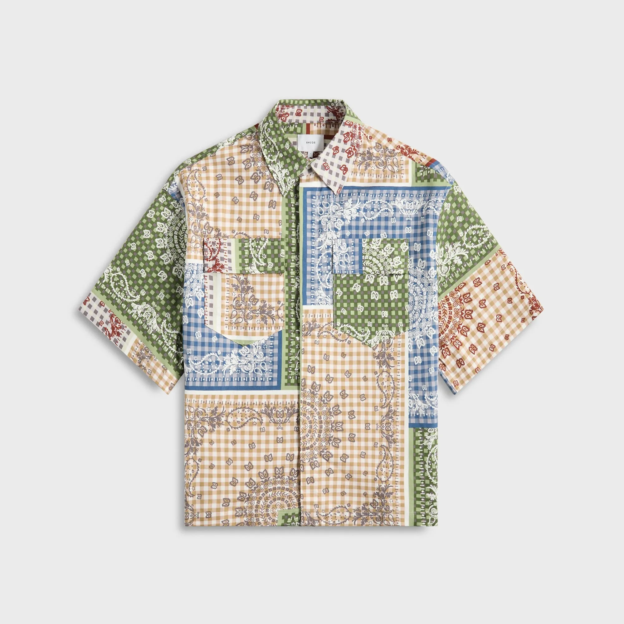 Rhude Bandana Boxy Work Shirt - Multi RibbedTrims Moisture Managing Layer