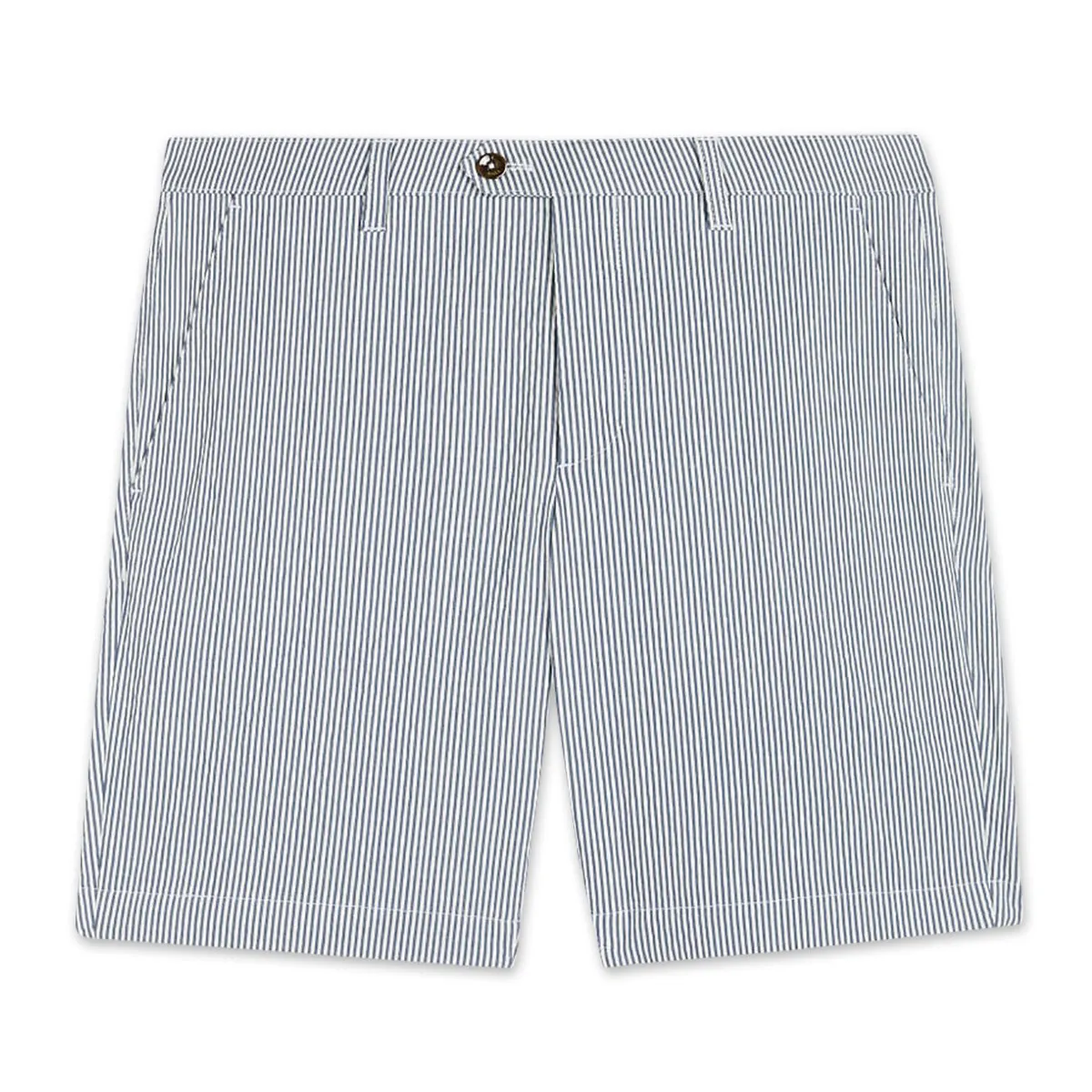 Ted Baker - SERUM Striped Shorts in White & Blue Light Reflective Trim