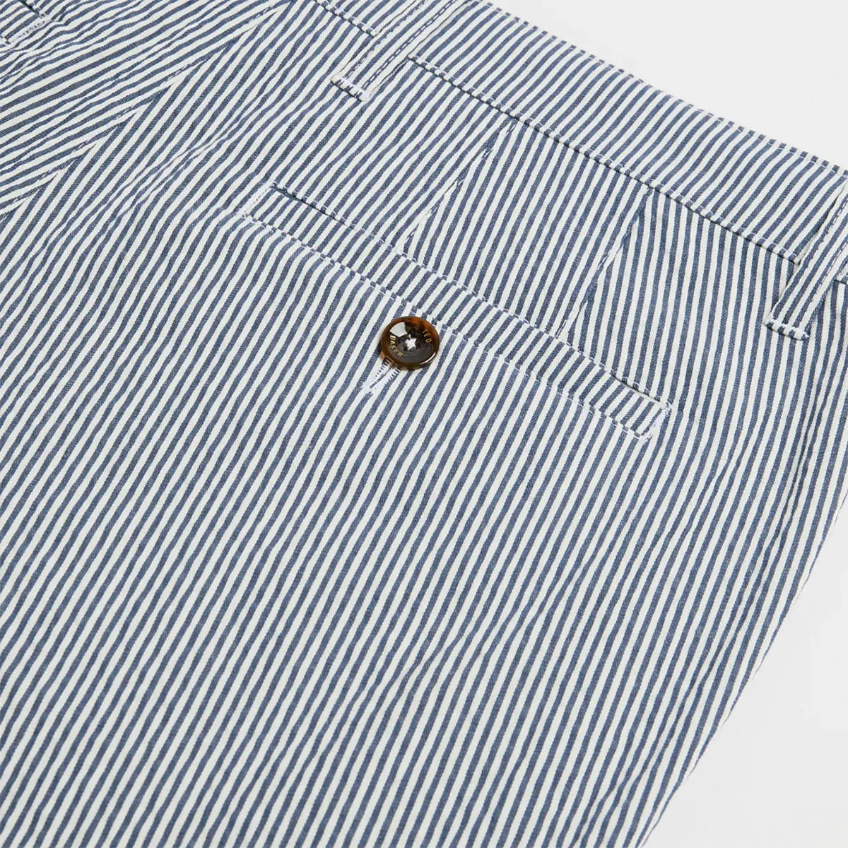 Ted Baker - SERUM Striped Shorts in White & Blue Gusseted Crotch